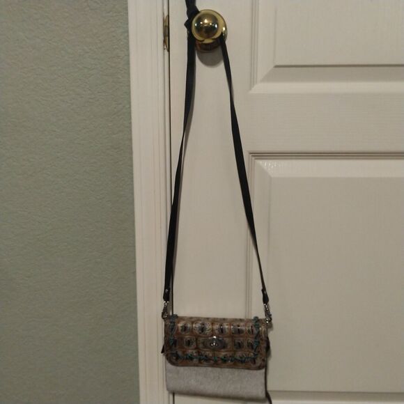 Lonestead Range Genuine Embossed Leather Cowhide Western Crossbody Bag Purse - Picture 3 of 16